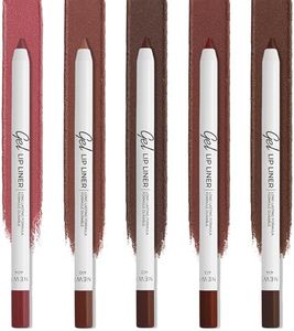 Lamel Gel Lip Liner Pencil - 5 Pack - 2-in-1 Waterproof Lip Liner Set - 8- Hour Wear, Creamy, Sharpenable, Pigmented - Smooth Finish & Full Coverage - Intense Brown, Berry, Chilli, Mauve, Spicy Nude