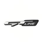 CARIZO Premium Badge, 3D Premium Car Side Fender Rear Trunk (Design: GT Line, Black) Emblem Logo Badge Decals