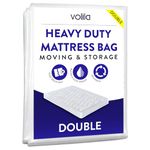 volila Double Mattress Bag - Waterproof Mattress Bags for Storage 230 x 170 x 30cm (92.5gsm) - Reusable Mattress Bags for Moving, Cover to Protect your Bed from Pest Damage, Stain, and Dust