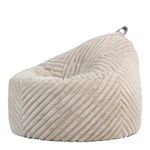 icon Cocoon Bean Bag Chair, Natural, Fluffy Bean Bag, Adult Bean Bag with Filling Included, Bedroom Chair, Living Room Chair