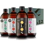 HOLOS Kombucha Drink Mixed Case 12 x 330ml bottles | Authentic, chilled, unpasteurised, vegan, all-natural ingredients