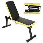 DlandHome Home Gym Adjustable Bench Weight Bench Adjustable Folding Sit Up Incline Exercise Dumbbell Bench Height Adjustable, Multi-Functional Strength Training Fitness Workout Station, PSBB003-DCA