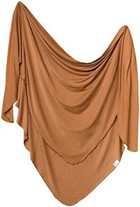 Copper Pearl Baby Swaddle Blanket - Premium Knit Baby Blanket, Large Soft Stretchy Receiving Blankets for Baby Boy and Girl, Swaddles for Newborn, Infant, and Toddler (Camel)