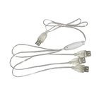 GUOCHENG Special USB Cable for Neon Alphabet Letters, 1 Plug with 3 connectors, Connect The Computer Portable Power Source or Adapter