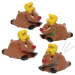 Baker Ross AX370 Racing Reindeer - Pack of 4, Racing Games and Toys for Children, Great for Stocking Fillers Kids', Christmas Toys and Party Favours