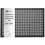 Envelor Anti Fatigue Rubber Floor Mat Non-Slip Restaurant Kitchen Mat for Floors Bar Mat Drainage Door Mat Utility Garage Floor Mat for Home Outdoor Shower Mat Anti Slip Pool Entry Mat 60 x 90 cm