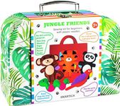 SMARTICA Gift Sewing Kit for Children – Present Craft kit for Kids Girl Boy 7 8 9 10 11 12 Year Old – Learn to Sew Set for Beginner – Educational Craft Box – 6 Cute Sewing Projects – Plastic Needles