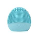 Mini Silicone Facial Cleansing Brush - FEITA Waterproof Silicon Face Cleaner and Electric Masager System for All Skin Types (Blue)