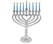 Menorah Candle Holder, Hanukkah menorah 9 Branch for Shabbat, Tabernacle, Home Decor Ornaments Table Centerpiece Display Menorah6