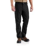 Carhartt Men's Rugged Professional Series Rugged Flex Relaxed Fit Canvas Work Pant, Black, 34W / 32L