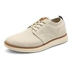 Bruno Marc Men's KnitFlex Breeze Mesh Sneakers Oxfords Lace-Up Lightweight Casual Walking Shoes, Apricot, 14