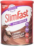 SlimFast High Protein Meal Replacement Powder Shake, Chunky Chocolate Flavour, Pack of 4, 48 Servings