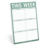 1-Count Knock Knock This Week Pads, To Do List Notepads, 6 x 9-inches each (Sage Green)