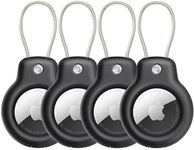 SPGUARD Airtag Holder for Apple AirTag Secure Holder With Wire Cable, 4 Pack Air Tag Lock Case Keychain Key Ring Key Chain Luggage tag For Keys, Luggage & More Men Women's Keyrings & Keychains