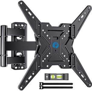 Pipishell Full Motion TV Wall Mount for Most 26-60 inch TVs with Swivel, Tilt, Extension, Single Stud Articulating TV Mount Bracket, Holds up to 77 lbs, Max VESA 400x400mm, PIMF11