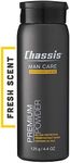 Chassis Premium Body Powder for Men, Anti-Chafing Deodorant Powder, Friction Defense for Balls, Groin, Private Parts and Butt, Natural Ingredients, Talcum Powder Alternative, Original Fresh Scent