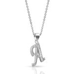 Svan Jewellery 925 Sterling Silver Cursive A Initial Pendant with Link Chain| Necklace to Girls and Women | BIS Hallmarked | 6 Month Warranty