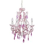 Tadpoles 4 Bulb Mini Chandelier, Pink, 1-Pack