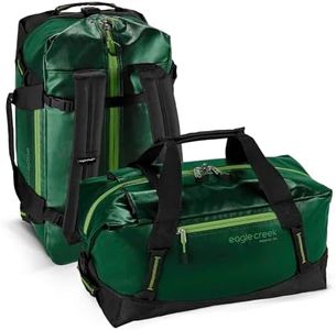 Eagle Creek Migrate Travel Backpack Duffle Bag with Tuck-Away Backpack Straps, Full-Access Wide Mouth Opening & Seamless Bottom Bathtub Construction, Forest, 40 L, 40 L