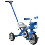 GOMO Kids Tricycles for 2 Year Olds, 3 Year Olds & Kids 1-6, Big Wheels Baby Bike Toddler Bikes - Trikes for Toddlers with Push Handle (Blue)