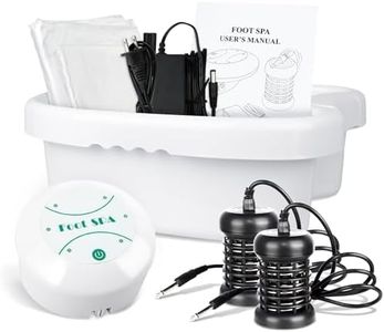 Ionic Detox Foot Spa Machine, LeCuag Portable Detox Foot Spa Ion Detox Foot Bath Spa Ion Detox Aqua Foot Spa For Home Beauty USE, With Foot Tub, 200 Liners, 2 Super Ion Arrays