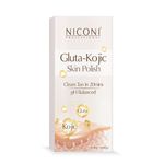 NICONI Gluta-Kojic Skin Polish | Instant Tan Removal & Glowing Skin | Infused with Kojic Acid & Glutathione | Ideal for All Skin Types | Lightens Suntan | 180g
