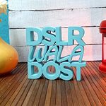 NUKKAD TALES DSLR wala Dost Blue Quirky Showpiece Home Decor Items Birthday Gift Items Gift for Photographers (6 X 4.90 inch)