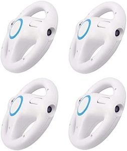Link-e : 4 X Lenkrad Kompatibel mit Wiimote Gamepad auf Nintendo Wii / Wii-u Konsole (Weiß)