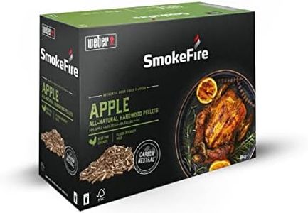 Weber SmokeFire Hardwood Pellets |Apple Cooking Pellets, Best for Chicken |8 kg Box |BBQ & Wood Pellets Smoker Fuel |100% Natural, Sustainable Wood for Barbeques & Wood Fired Grills (18291), Brown