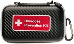 Opioid Overdose Prevention Kit Case for Naloxone and Fentanyl Test Strips | Compact Design for Easy Carry and Storage | (Naloxone and Fentanyl Testing Strips not Included) (Single, Black)