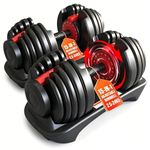 HAKENO 2x24kg Pair Adjustable Dumbbell 15 Weight in 1 with Fast Automatic Adjustable and Weight Plate for Body Workout Home Gym dumbbell