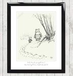 Heart n Home Winnie the Pooh and Piglet Print Poster For Kids, children, How do you Spell Love,You feel It. Nursery Art Eeyore, Kanga, Roo Framed Wall Sign. 358 (In a Black Frame)