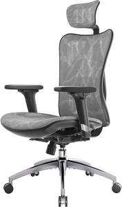 SIHOO M57 Ergonomic Mesh Office Chair – Adjustable Lumbar, 3D Armrests, Grey