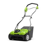 Greenworks 40V Scarifier Lawn Rake Dethatcher, 3600rpm, 36cm Working Width, 30L Collection Box WITHOUT Battery & Charger , 3 Year Guarantee G40DT35