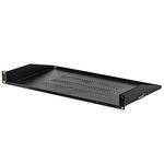 NavePoint Cantilever Server Shelf Vented Shelves Rack Mount 19" 1U Black 10" (250mm) deep