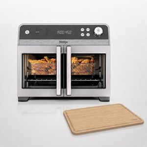Ninja French Door Premier Air Fry Oven with Cutting Board, Steel, FO103