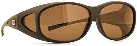 Overspex Over-the-Top Sunglasses - GRANDE Fitover Sunglasses for Prescription Eyewear (Bronze, Brown)