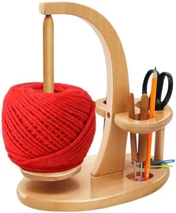 Wooden Frames for Knitting and Crocheting, Crocheting Tools for Knitting Enthusiasts, Wooden Spinning Machines for Crocheting,Yarn Holder for Knitting and Crocheting