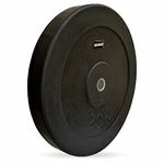 LEEWAY Rubber Weight Plate Set 31 mm Dia (20kg X 2); Gym Weight Plates; Spare Rubber Weight; Home Gym Set; Gym Weight; (Packed in Pair) with 31 mm Diameter (20kg Pair)