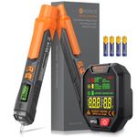 Neoteck Socket Tester with LCD Display & Non-Contact Voltage Tester Pen, 12–1000V AC Detector, GFCI Outlet Tester Kit, Wiring Fault Finder for UK Home & Professional Use