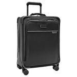 Briggs & Riley 74cm Large Expandable Spinner - Hold Luggage for Travel, Suitcase with Wheels, Softside Rolling Bag for Men & Women, Self-Repairing Zipper - Baseline Collection, Black