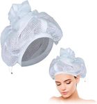 Net Plopping Cap for Drying Curly Hair, 2024 New Soulta Net Plopping Cap Net Plopping Bonnet Plopping Satin Diffuser Cap Adjustable Net Plopping Caps with Drawstring Fast Drying Blow Dryer