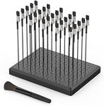 Model Painting Stand Base (19 x 14 Holes) and 25PCS Alligator Clip Sticks Set (with Durable Rubber Tips) Modeling Tools for Airbrush Spray, for Gundam Hobby Model Parts Holder (7.87 x 5.9Inch)…