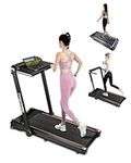 REKA Fitness Running Walking Motorised Treadmill with Incline, APP Control, Foldable Design, Adjustable Feet, Detachable Desktop, Upright Storage, Bluetooth Speaker, Home Exercise, 12km/h Max Speed …