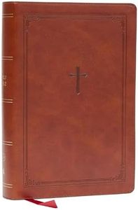 KJV Giant Print End-of-Verse Reference Bible, Brown Leathersoft, Red Letter, Comfort Print