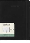 Moleskine Classic 18 Month 2024-2025 Weekly Planner, Soft Cover, XL (7.5" x 10"), Black, 208 pages