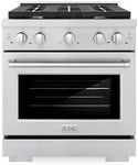 ZLINE 30 in. 4.2 cu. ft. Paramount Gas Range with 4 Burner Cooktop and Convection Gas Oven in Stainless Steel (SGR30)