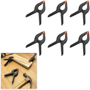 Evelots 6 Pack Spring Clamps-6 Inch LONG-Strong Grip Clips-Photo/Craft/Fabric