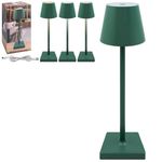 L & P Home & Gifts Lesser & Pavey Green Rechargeable Touch Lamp | Gift for Women & Men | Bedside Nightstand Table Lamp | Battery Powered Touch Control Night Lights