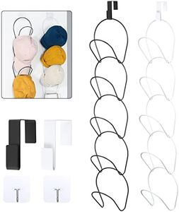 Kinsinder 10Pcs Support Casquette Mural, Accroche Casquette pour Casquette de Baseball, Support Chapeau Porte pour Rangement Casquettes Serviettes Chapeaux Echarpes
